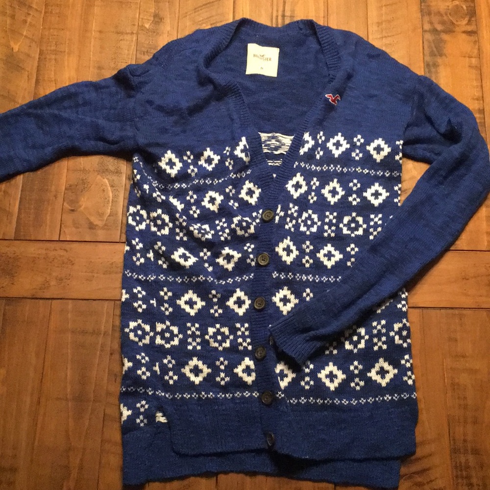 Blue Button Up Cardigan